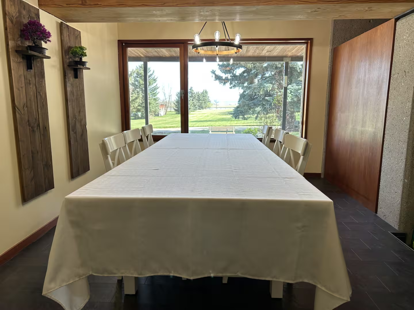 Dining room with large table